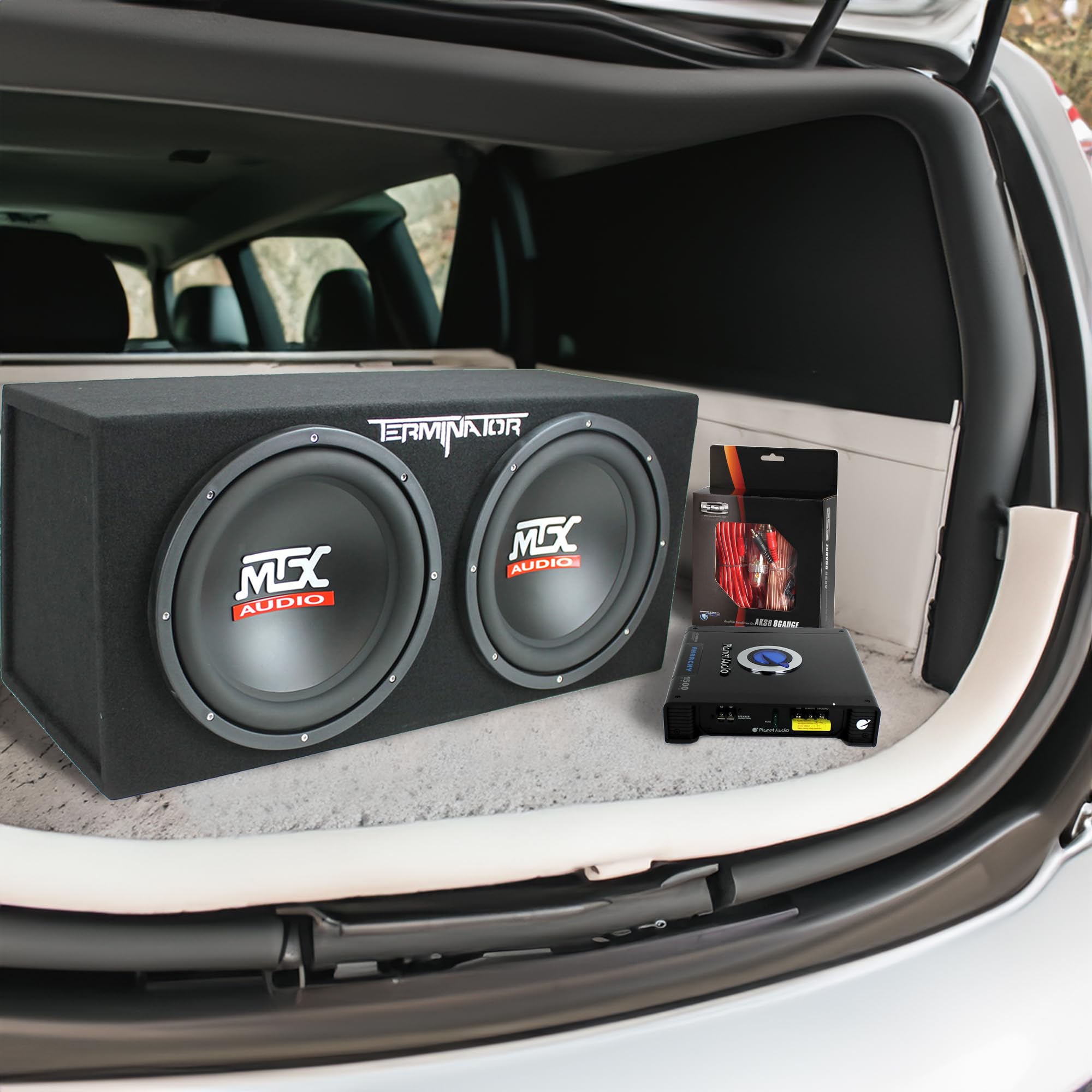 R12 ウーファー & ALPINE アンプ セット Amazon.co.jp: MTX 12インチ デュアルサブウーファー アンプ